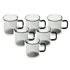 칼딘 더블월 컬러풀 머그컵 400ml, 그레이, 6개