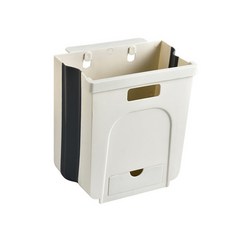 가정용 걸어쓰는 접이식 휴지통 Z106, 베이지, 1개
