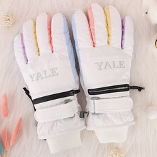 WINGHOUSE 女童 Yale 彩虹學生防寒防水滑雪手套 YL0022