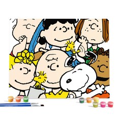 I love painting 史努比 DIY油畫 40 x 50cm, 1個, 大家一起