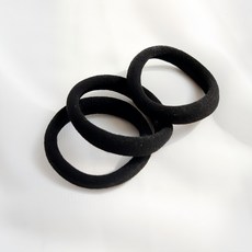 Dalkomnori 無接縫素色髮圈 50入 黑色