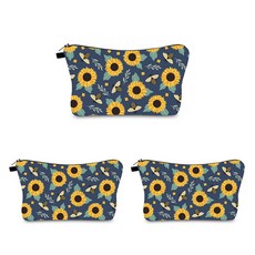 色彩漂亮的蜜蜂圖案化妝包 3入