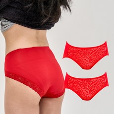 바람난 인견 호피 패턴 망사 인견 팬티 2p