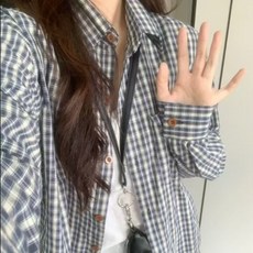 I'M MONG 女款 Jeari 格紋休閒長袖襯衫