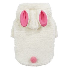 DOGDOG 寵物 隨機 白色兔子 T恤, 白色