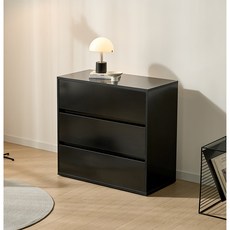 가구의정석 리호 티비다이 수납장 방문설치, 3단, 블랙