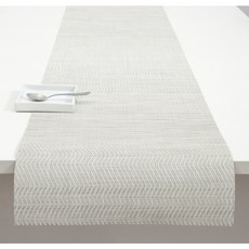 chilewich 波浪餐墊桌旗, 002 灰色, 36 x 183 cm