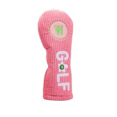 딤플골프 코듀로이 골프 페어웨이우드 헤드커버, 핑크