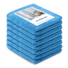 SSCSSAC 柔軟超細纖維抹布 大款 30x50公分 7入, 藍色, 7個