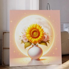 세잔느화실 풍수 화월 달항아리 꽃그림 대형 캔버스액자 06 대박기원해바라기, 06.대박기원해바라기