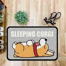 威爾斯柯基犬小狗圖案玄關陽台廚房浴室地墊, 03