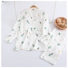 Estella 仙人掌圖案產後哺乳孕婦睡衣上下套裝
