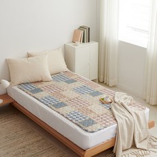 크리벨 탄소열선 고급 면혼방 전기요 YH-402, 빈티지패치, 슈퍼싱글(100 x 180 cm)