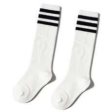 NO DESIGN 兒童H型三線基本及膝襪2雙