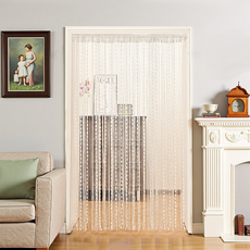 엑스터 포인트 실커튼 공간분리 봉집형 가림막 커튼, 화이트