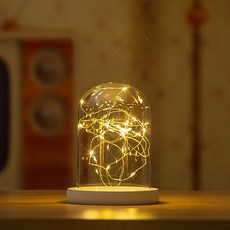 玻璃燈罩小夜燈 一般款 S號, 淺木色