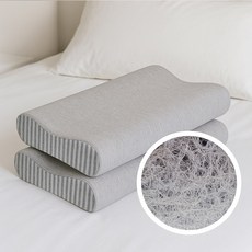 Danjam 清淨空氣網眼枕, 2個, 素色側邊灰