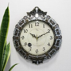 靜音杜鵑花高級鑄鐵掛鐘 HSC-338, 金色