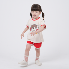 KIDSCOMO Marie & Jack 兒童短袖上下衣套裝
