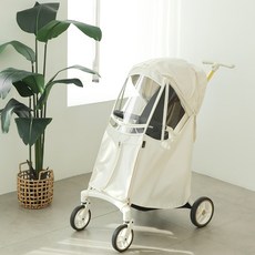 MOMNEST Able Cozy Premium Shine Cozywell Trike Leber S 防風四季雨罩 A型, 1個, 奶油色