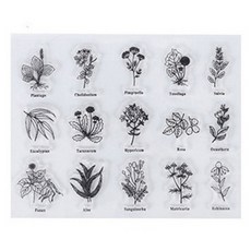 yes mall 復古風手帳裝飾DIY透明矽膠印章 2, 1個