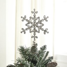 Modern House 珠寶禮帽聖誕裝飾品, 銀, 1個