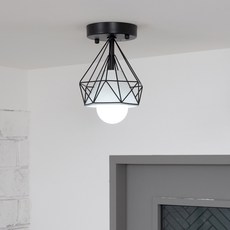 hit LIGHTING Beauty 直ติด式吸頂燈 E30266BK, 黑色, 1個