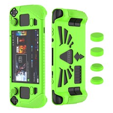 HOHOO Valve Steam Deck 全覆蓋矽膠保護殼 霓虹綠, 1個, 單一商品