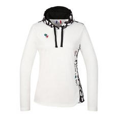 CASTELBAJAC 女式高爾夫彈力圖案撞色連帽運動衫 BGAWTS705WH