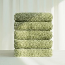CHUNGMU TOWEL Cloudmang 頂級毛巾 160g 60支精梳棉, 5個, 橄欖綠