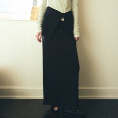 오앨 RIB JERSEY LONG SKIRT + WAIST BAND 세트