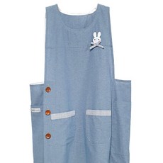 Home Alice 兔子圍裙 L, 藍色, 1個