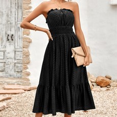 TheSirup 女款平口鏤空沙灘連身裙