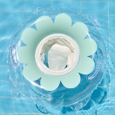SWIM ABOUT 嬰幼兒花朵學步車泳圈, 薄荷綠(PB06), 1個