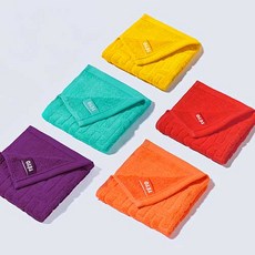 Teto Signature Supima 手巾 34 x 34 cm, 混搭2(紫色, 翠綠色, 黃色, 橘色, 紅色), 5個