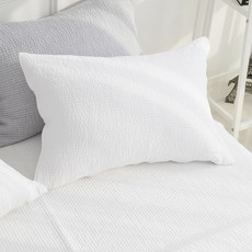 g BEDDING 莫希托人造絲枕頭套2件 + 枕芯2件, 白色