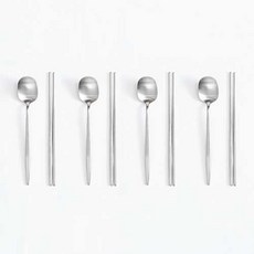 ERATO 4人用湯匙+筷子組, 單一顏色, 湯匙 4p + 筷子 4雙