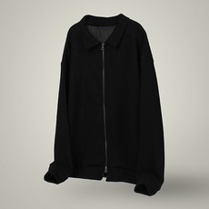 PLAYS 男士翻領雙向拉鍊羅紋針織開襟衫