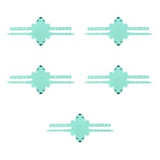 GOODIE FOODIE 矽膠門鎖緩衝墊, 5個, 薄荷綠