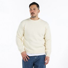 BigEasy 男款 Oversize 羊駝毛圓領套頭針織衫