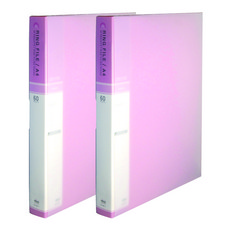 MiDAS HYUNPOONG 60頁 彩色活頁索引文件夾 A4, 2個, 粉紅色