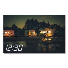 홈마인 LED 캔버스 프린팅 액자 시계 캠핑, 800-HM-CAMPING-28