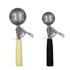 ZEUS 冰淇淋勺 10號+30號, 1組, 象牙色（10 號），黑色（30 號）