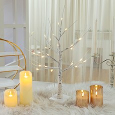 Luaz LED 北歐樺木樹氣氛燈 60cm, 混色