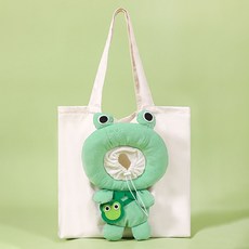 PASTEL PET 寵物青蛙帆布外出提籠, 綠色