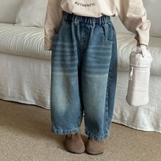 EYOUMONG 兒童寬鬆版型水洗氣球牛仔長褲 E6S300