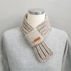 針織圍巾DIY組, 1個, 1415淺米色