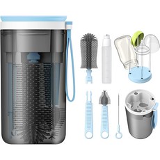 Nawaagi 便攜式嬰兒奶瓶晾乾架 7款組, 淡藍色