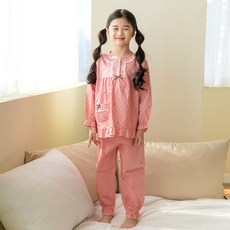 PINGCOCO Chiniya 女童 Twinkle 棉質睡衣長袖上裝和下裝套裝