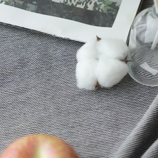 CASA VERDE Cheonpam 10支紗染棉彈性纖維Meiwon條紋布料 3碼 1478, 黑色, 1個